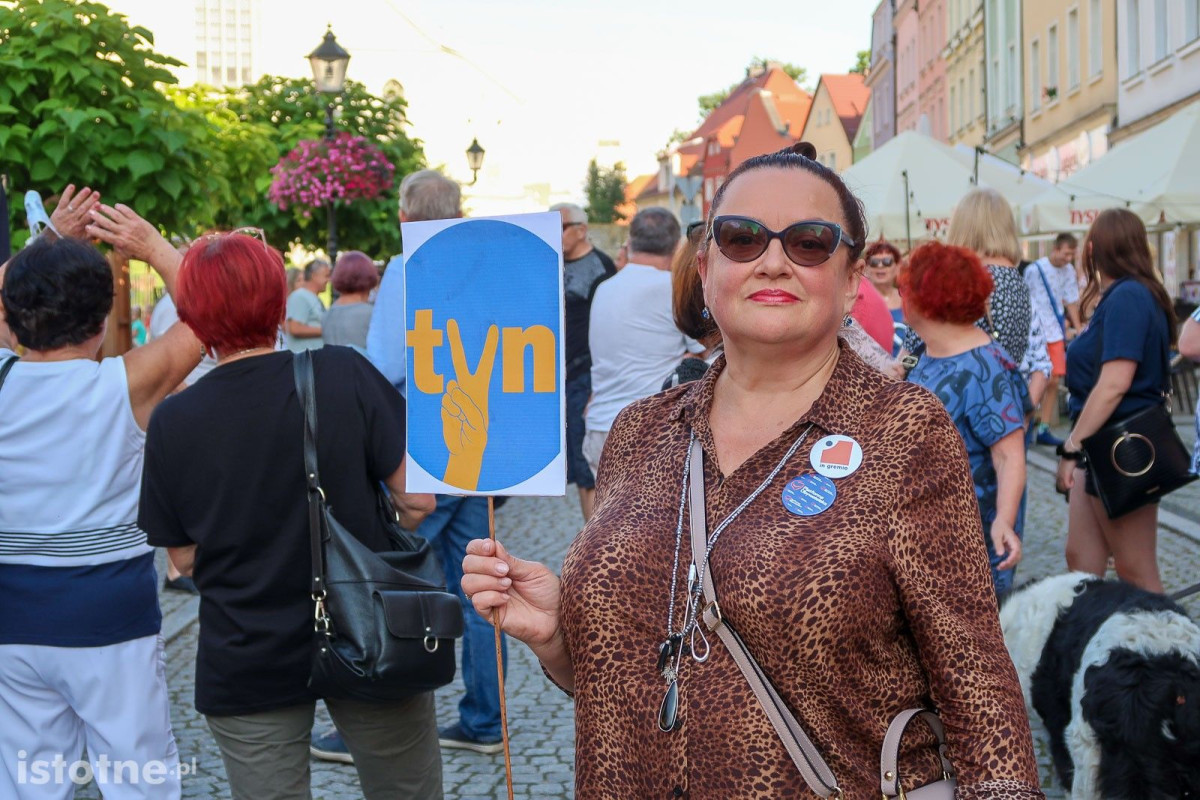 Protest w obronie TVN