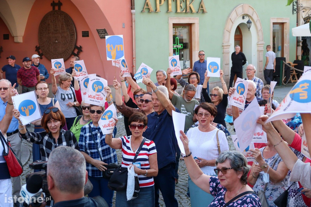 Protest w obronie TVN