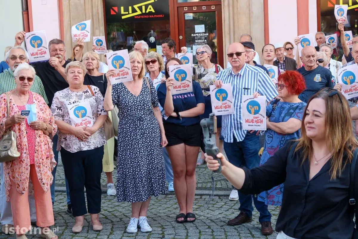 Protest w obronie TVN