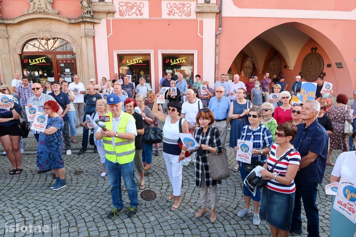 Protest w obronie TVN