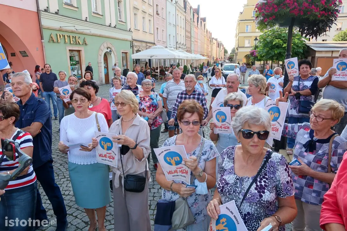 Protest w obronie TVN