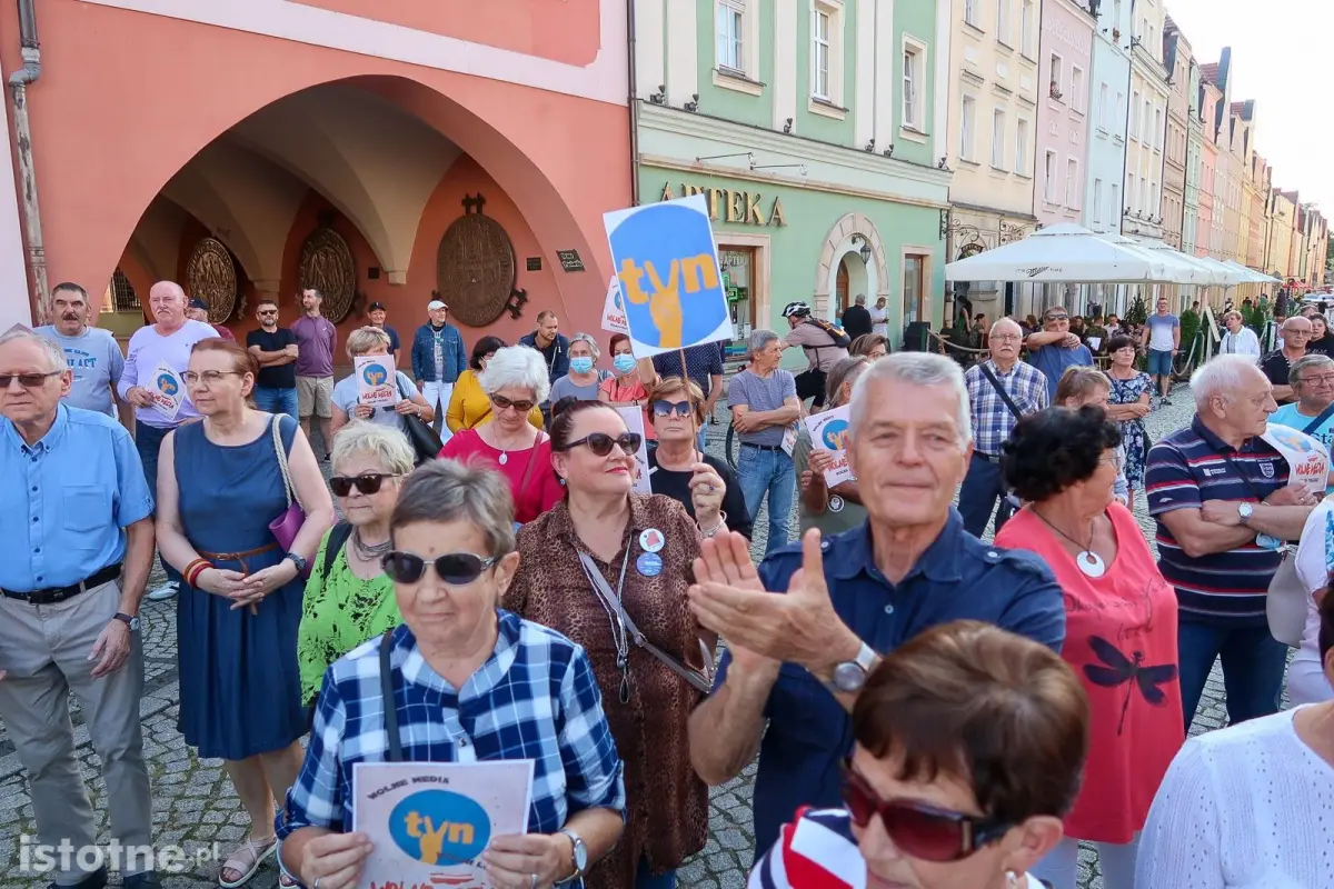 Protest w obronie TVN