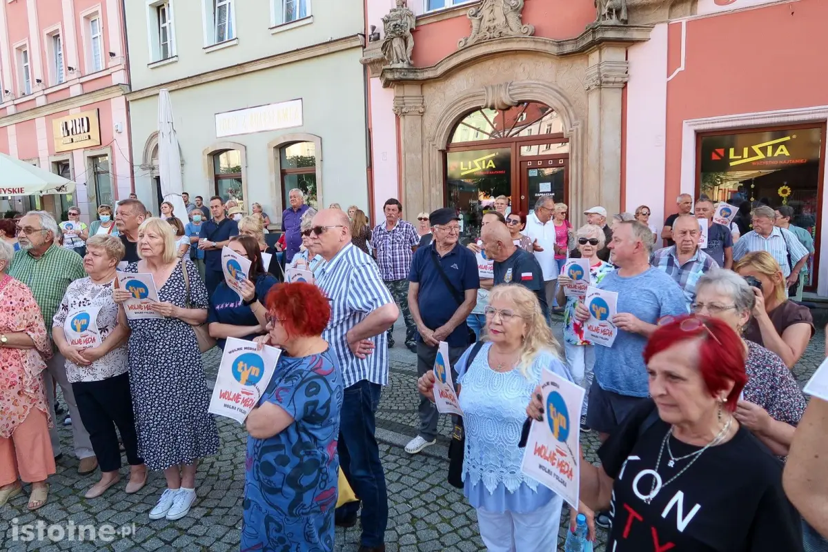 Protest w obronie TVN