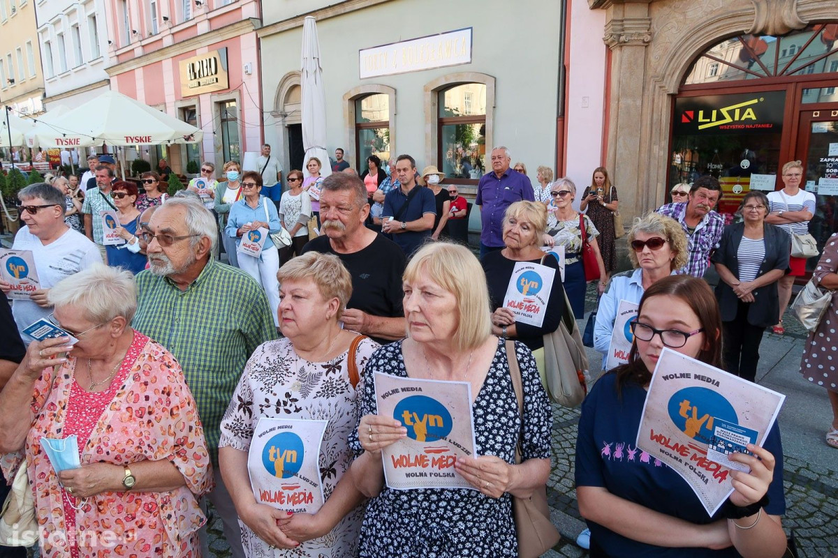 Protest w obronie TVN