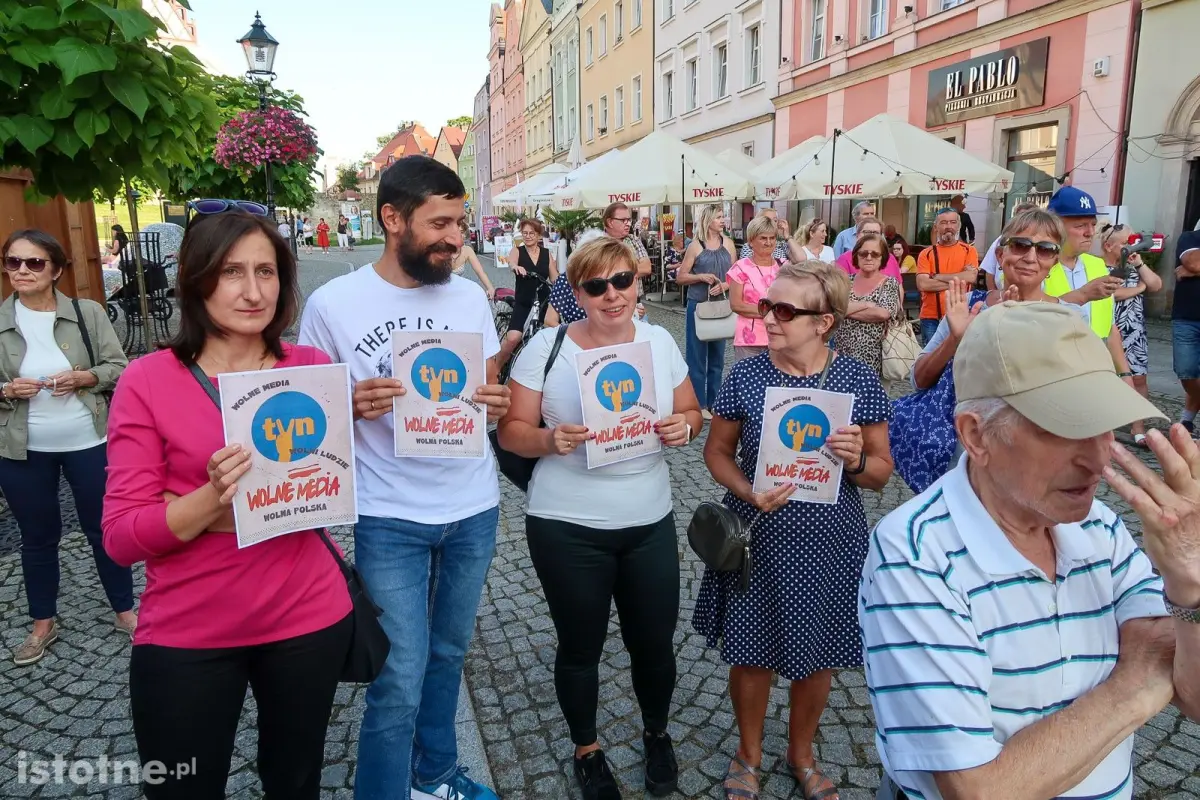 Protest w obronie TVN