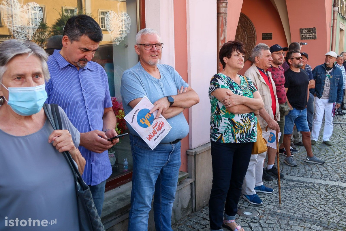 Protest w obronie TVN