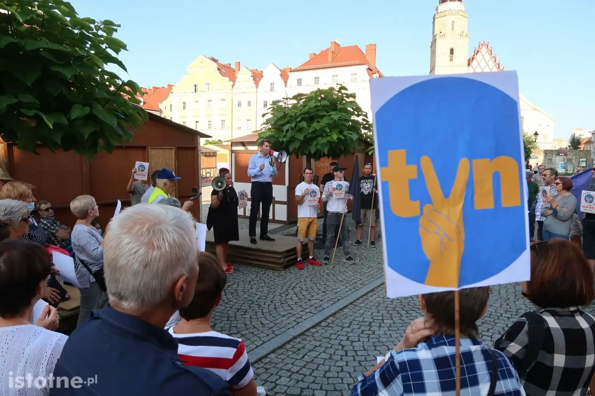 Protest w obronie TVN