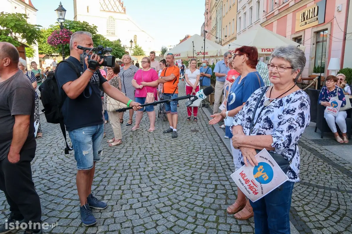 Protest w obronie TVN