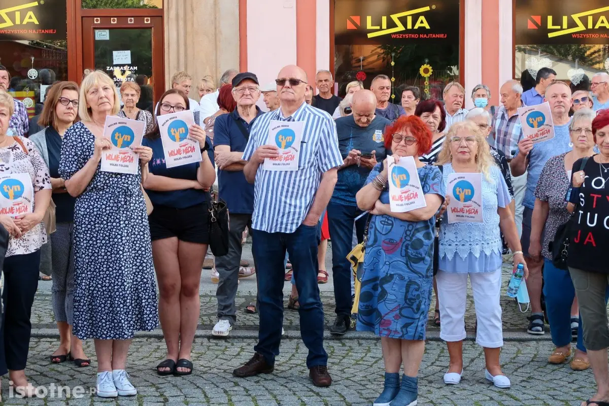 Protest w obronie TVN