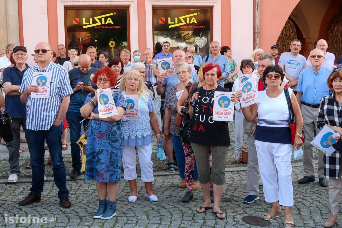 Protest w obronie TVN