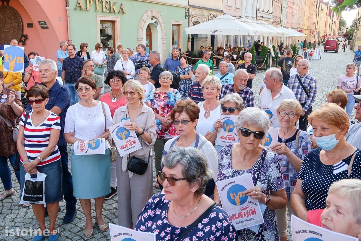Protest w obronie TVN