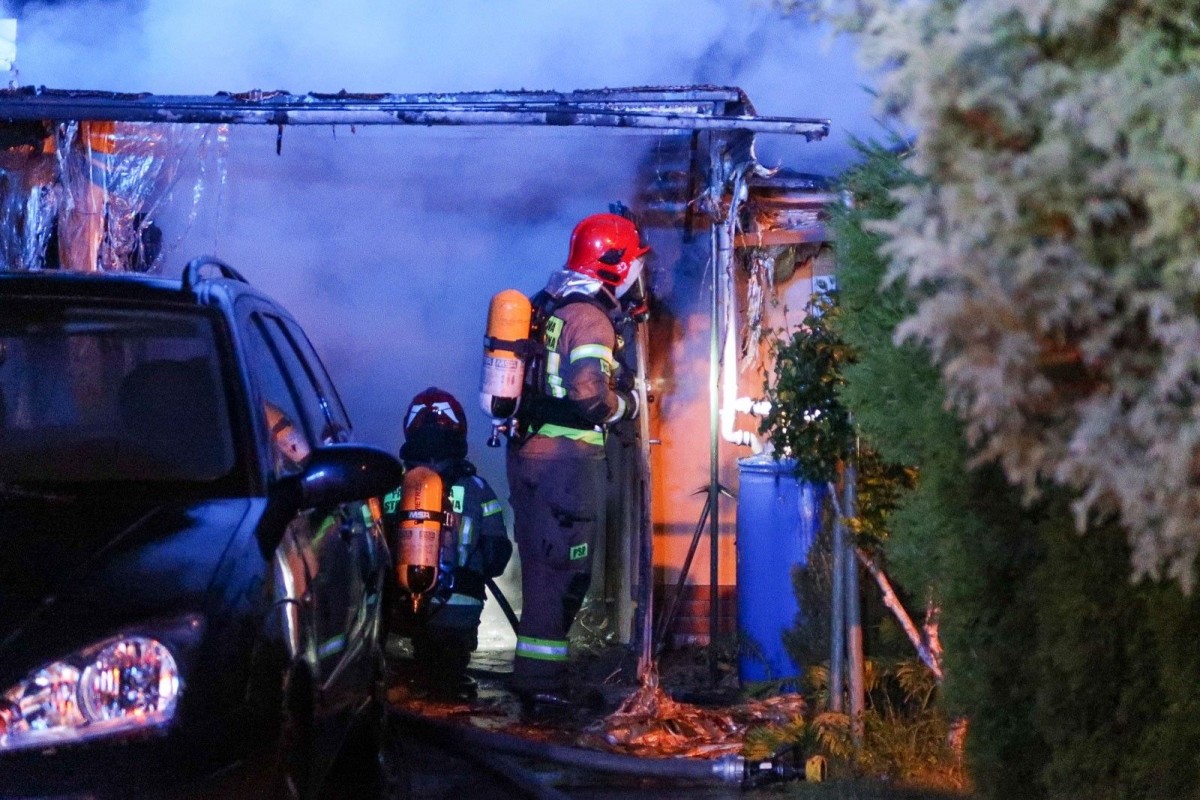 Poważny pożar garażu przy ulicy Gdańskiej
