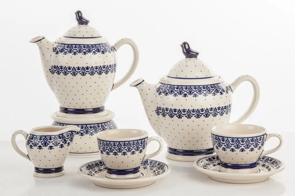 Zestaw Ptak, forma Janina Bany-Kozłowska, dekoracja Małgorzata Szewc, Zakłady Ceramiczne BOLESŁAWIEC