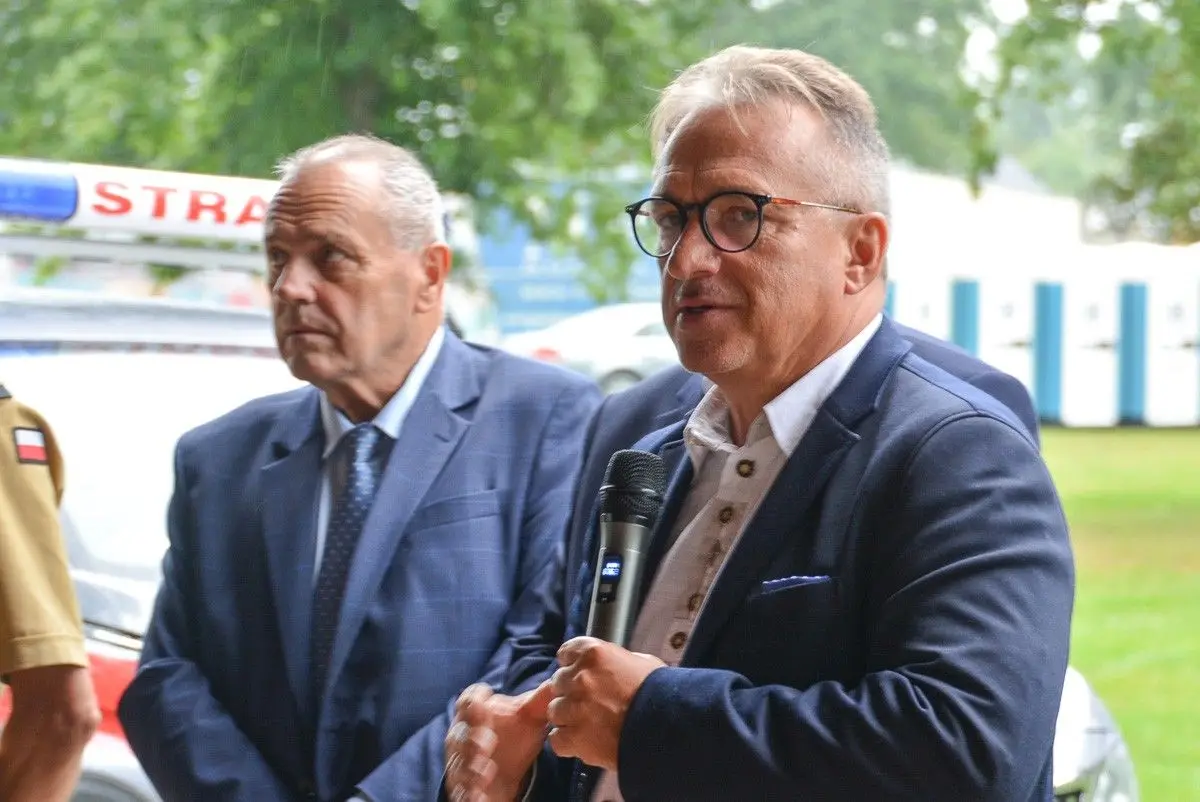 Mistrzostwa straży pożarnej w siatkówce plażowej w Bolesławcu – uroczystość finałowa