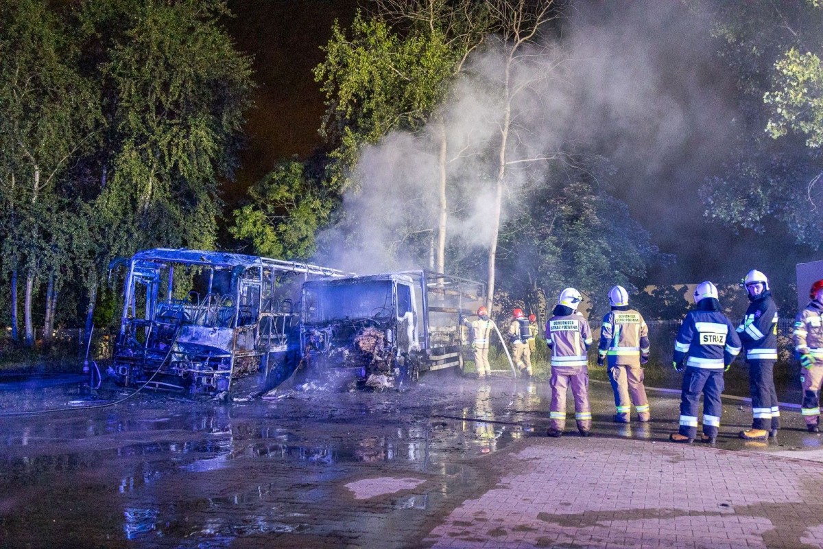 Pożar pojazdów przy ul. Ekonomicznej