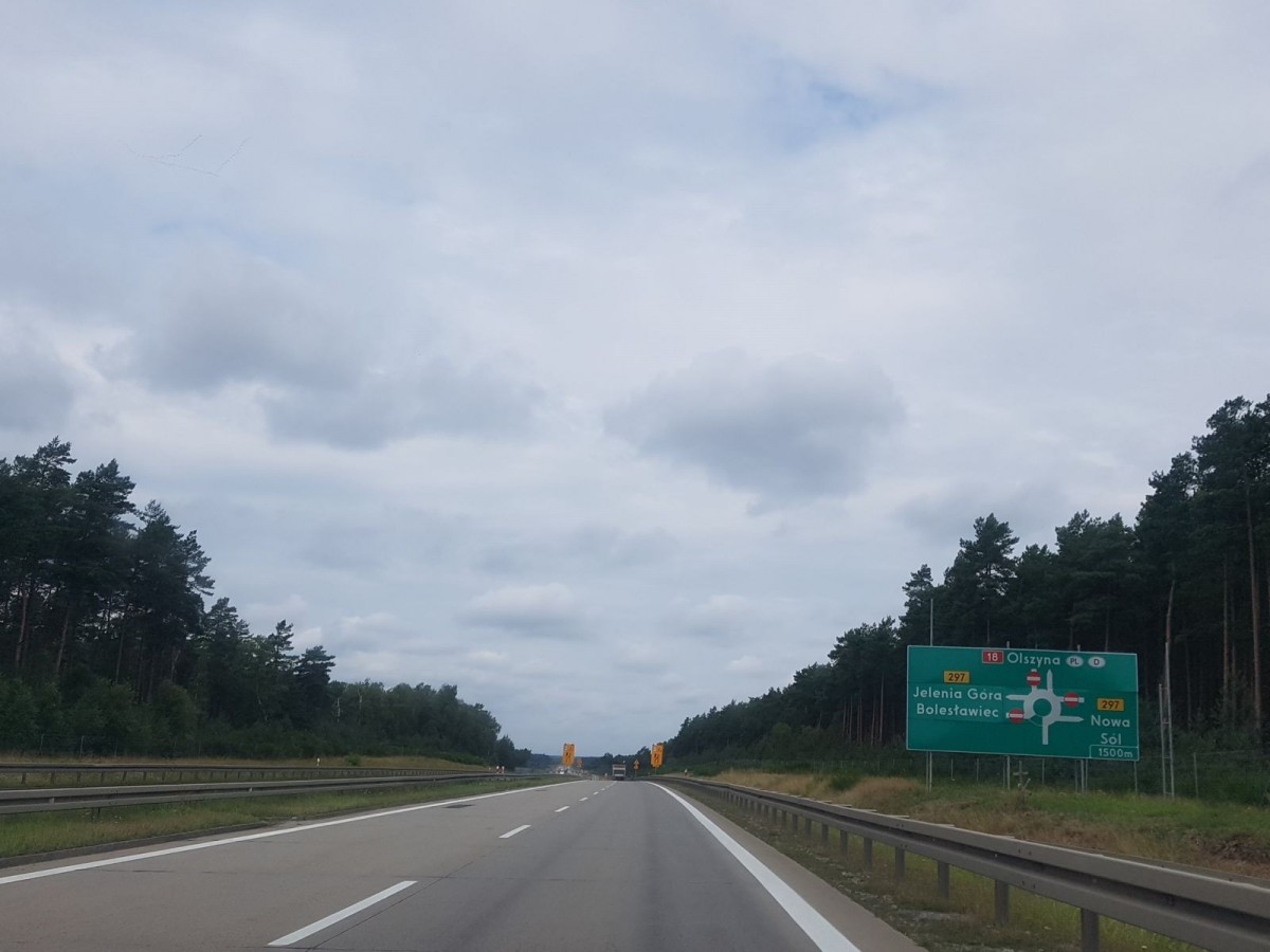 Prace przy drodze krajowej nr 18