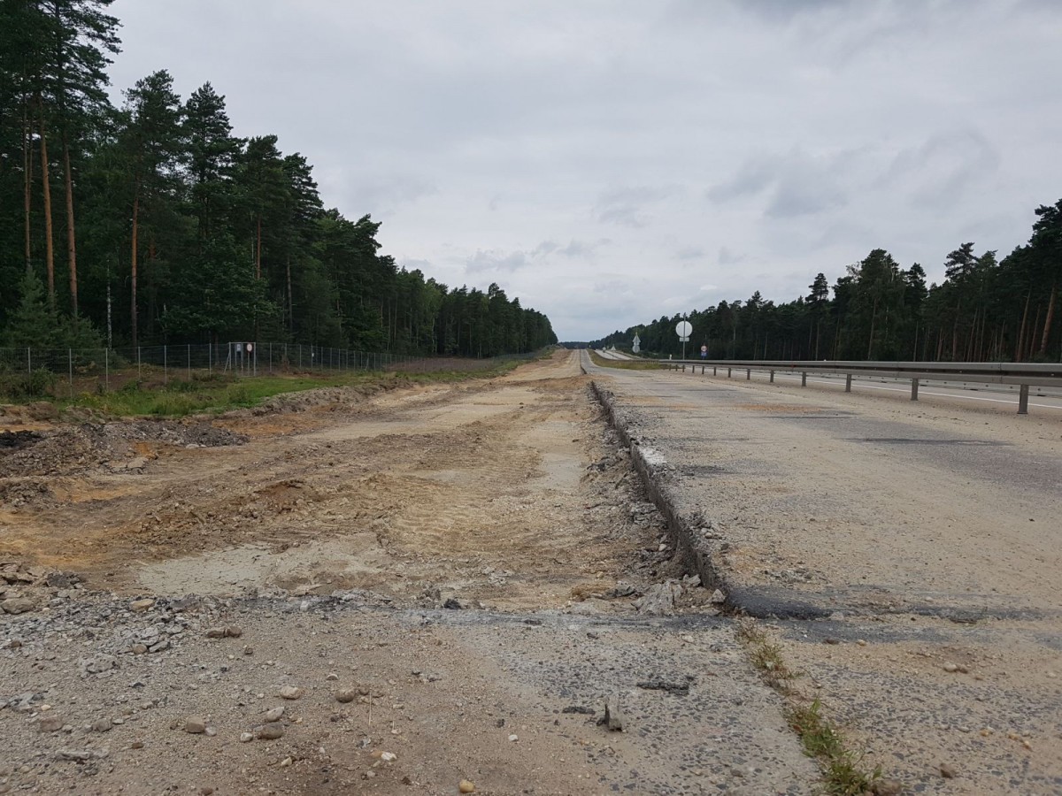 Prace przy drodze krajowej nr 18