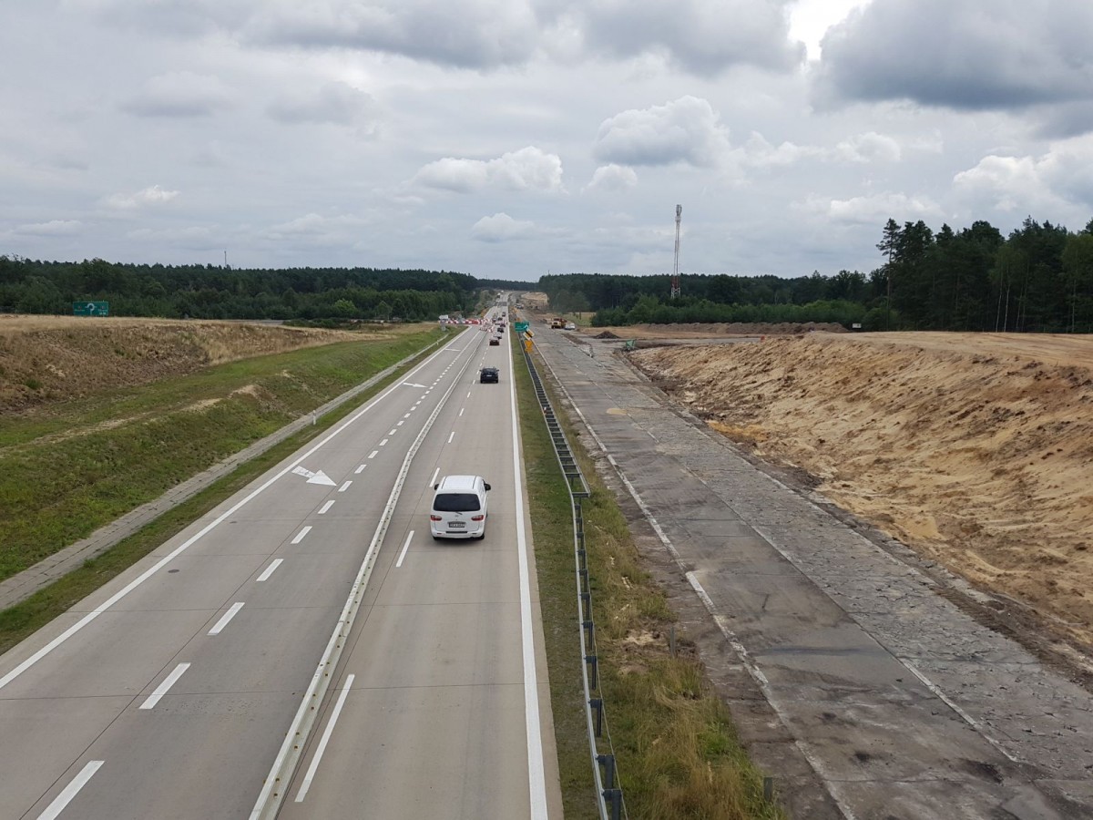 Prace przy drodze krajowej nr 18