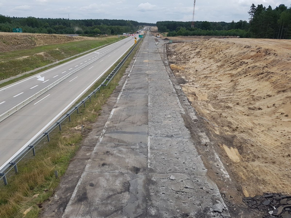 Prace przy drodze krajowej nr 18