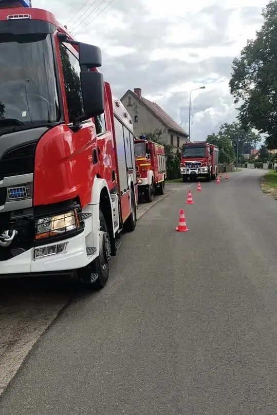 Akcja straży pożarnej w Nowej Wsi Kraśnickiej