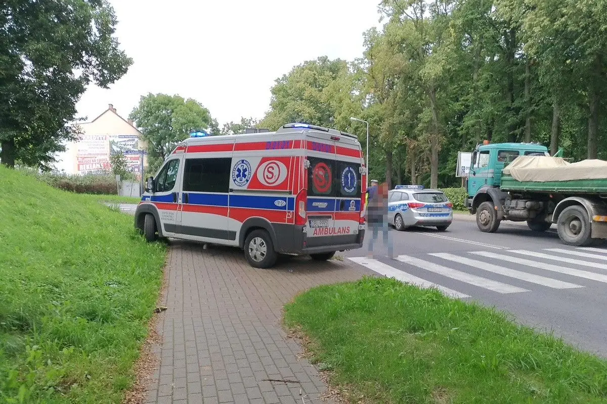Zdarzenie na skrzyżowali ulic Garncarskiej i Lubańskiej w Bolesławcu