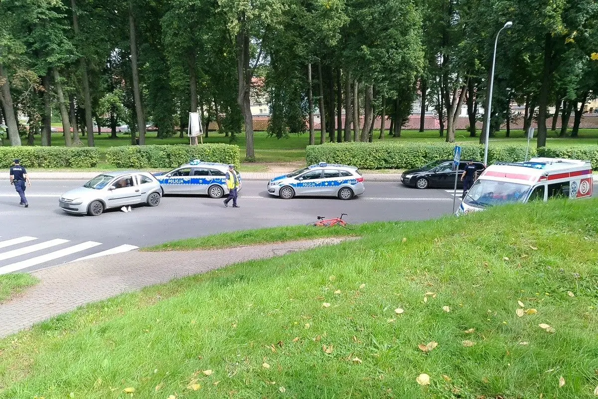 Zdarzenie na skrzyżowali ulic Garncarskiej i Lubańskiej w Bolesławcu