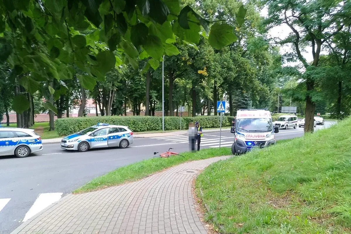 Zdarzenie na skrzyżowali ulic Garncarskiej i Lubańskiej w Bolesławcu