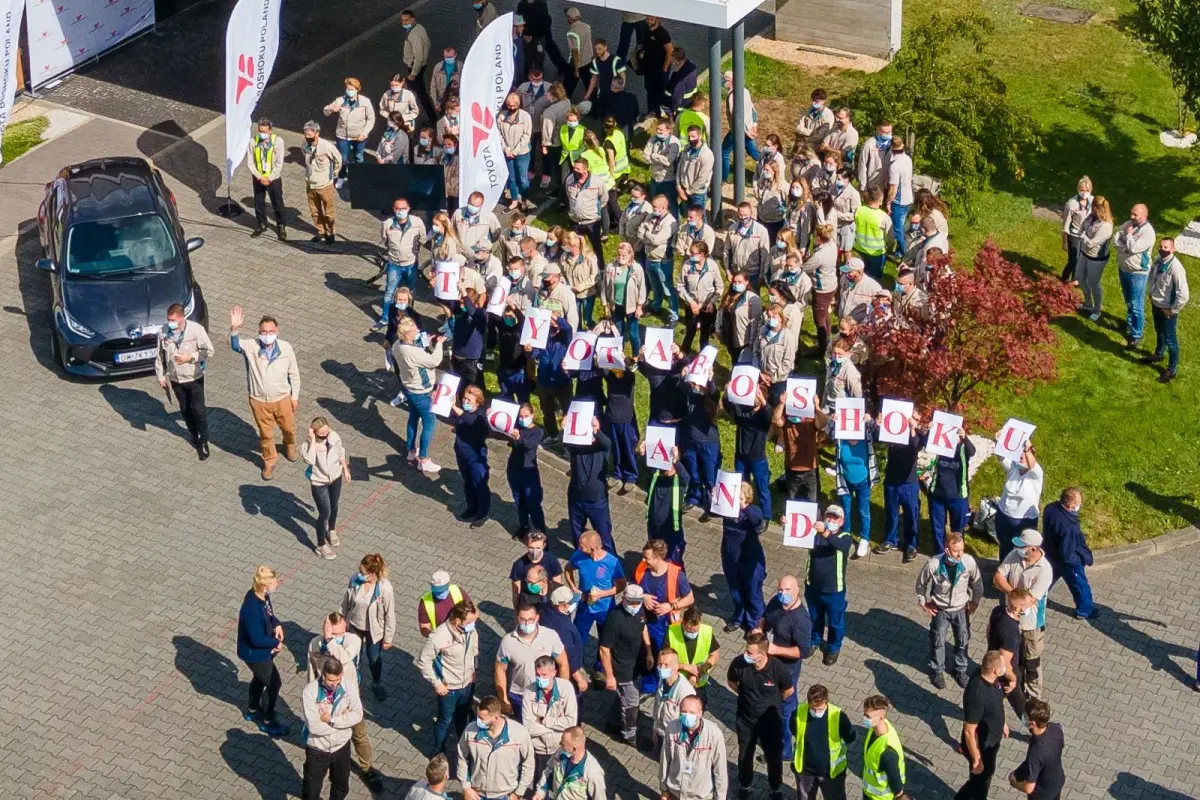 Pracownicy Toyota Boshoku Poland w Wykrotach świętowali wdrożenie nowego projektu