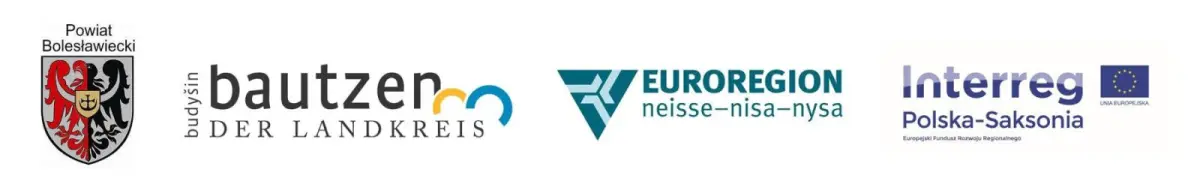 Logotypy Powiatu Bolesławickiego, Landkreis Bautzen, Euroregionu Nysa i programu Interreg