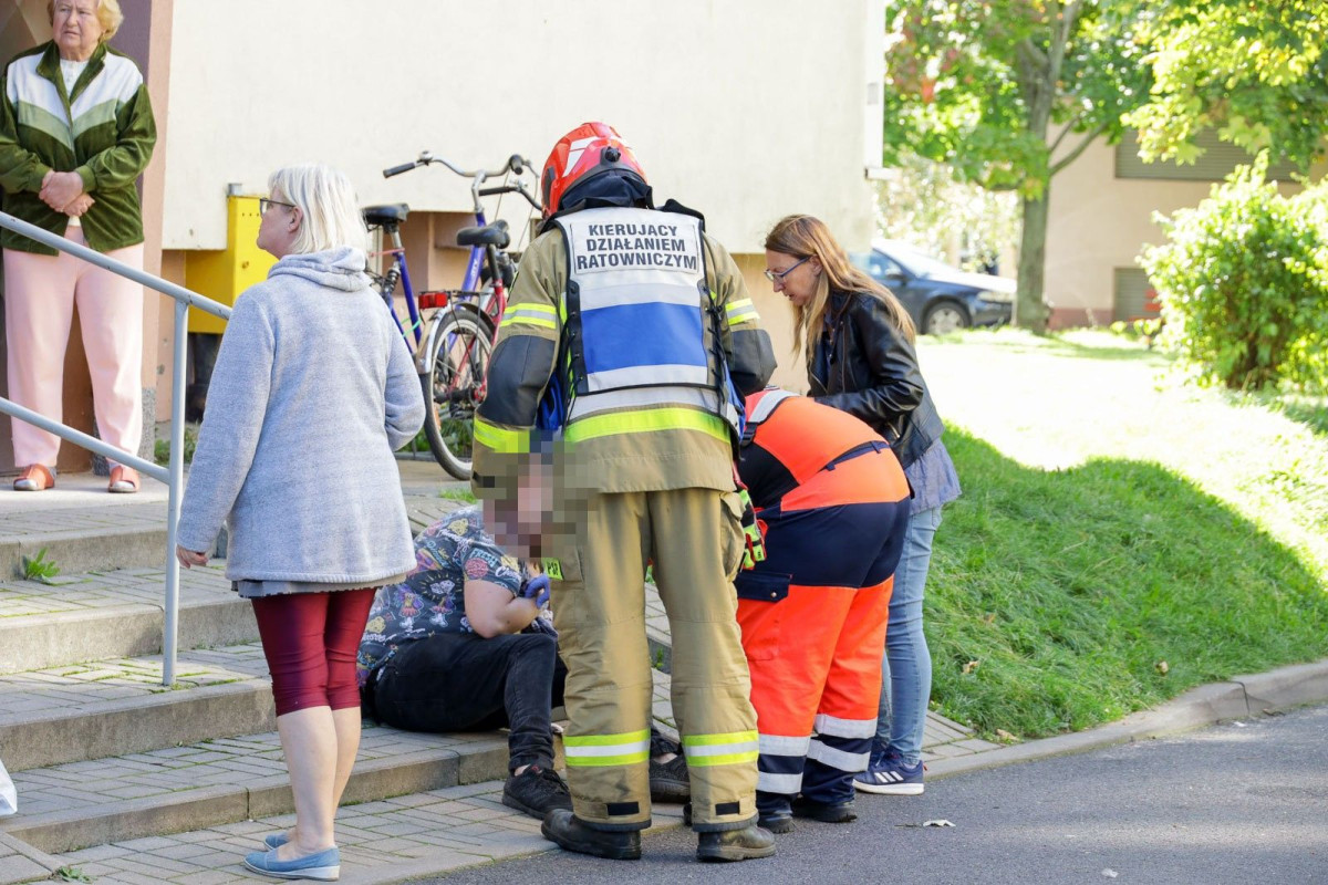 Pożar przy ul. Bielskiej w Bolesławcu