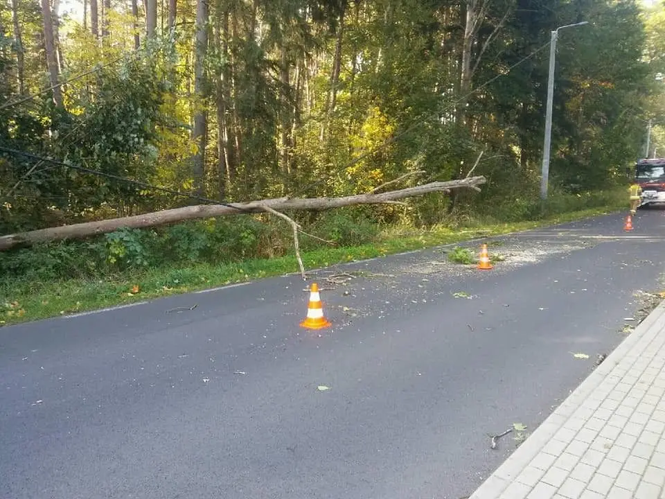 Akcja straży pożarnej w gminie Gromadka