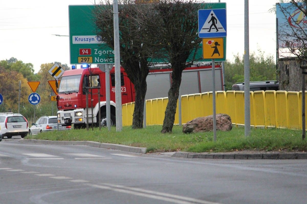 Akcja służb przy al. Tysiąclecia w Bolesławcu