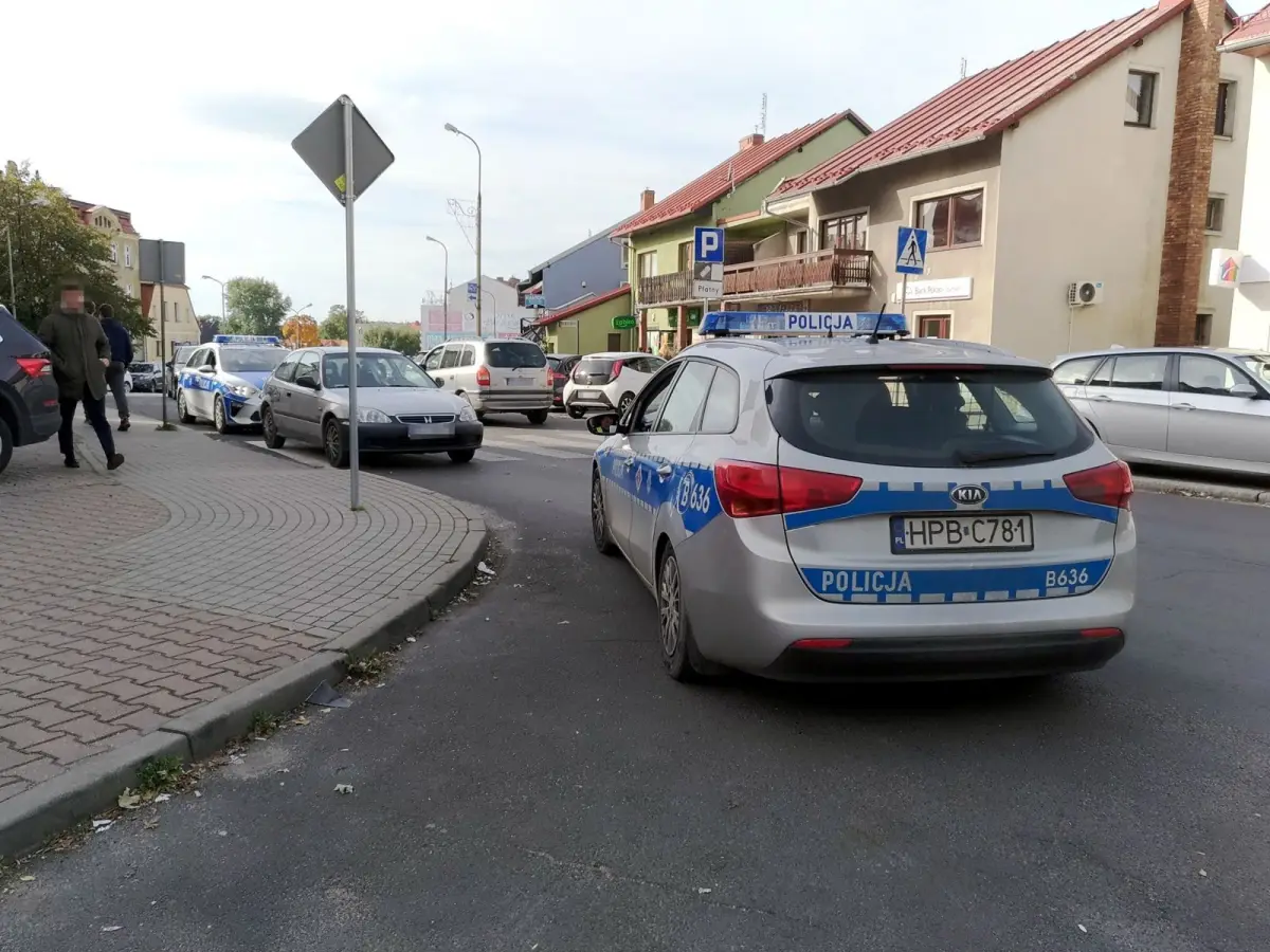 Pojazdy przy ulicy Grunwaldzkiej