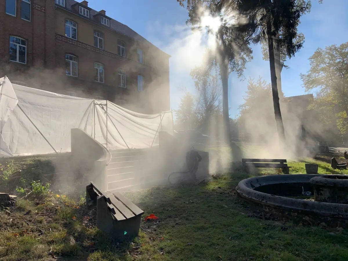 Prace na terenie szpitala powiatowego w Bolesławcu