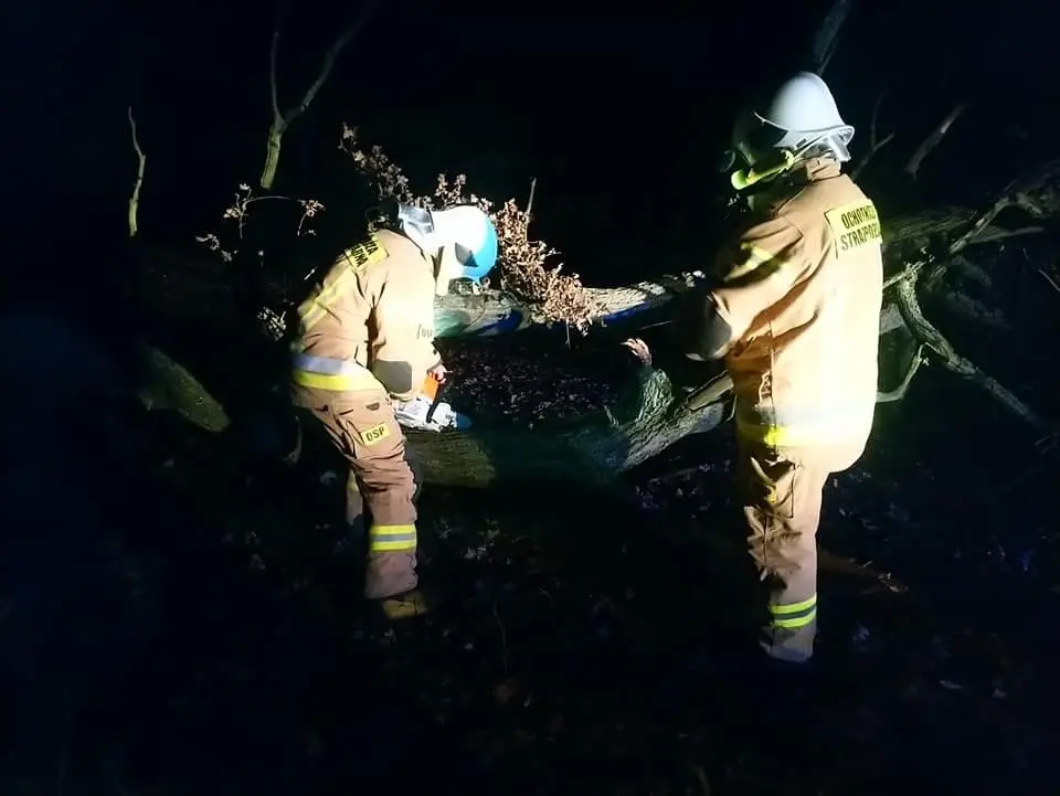 Akcja straży pożarnej w gminie Gromadka