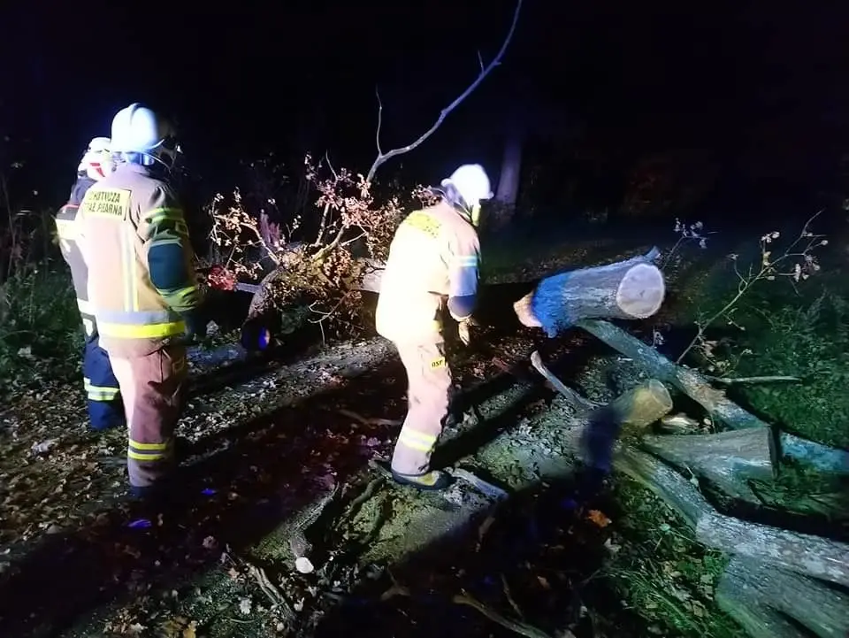 Akcja straży pożarnej w gminie Gromadka
