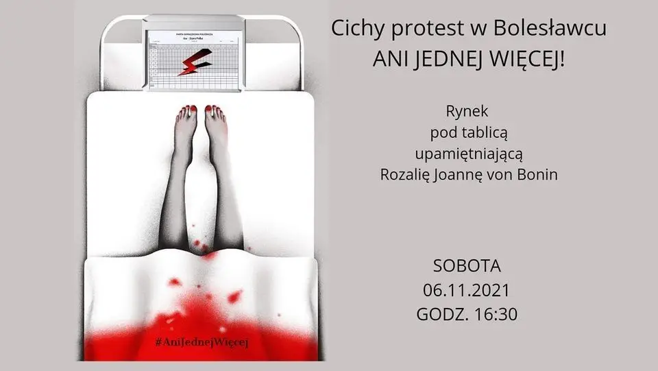 Ani Jednej Więcej! - Bolesławiecki Strajk Kobiet, protest w rynku