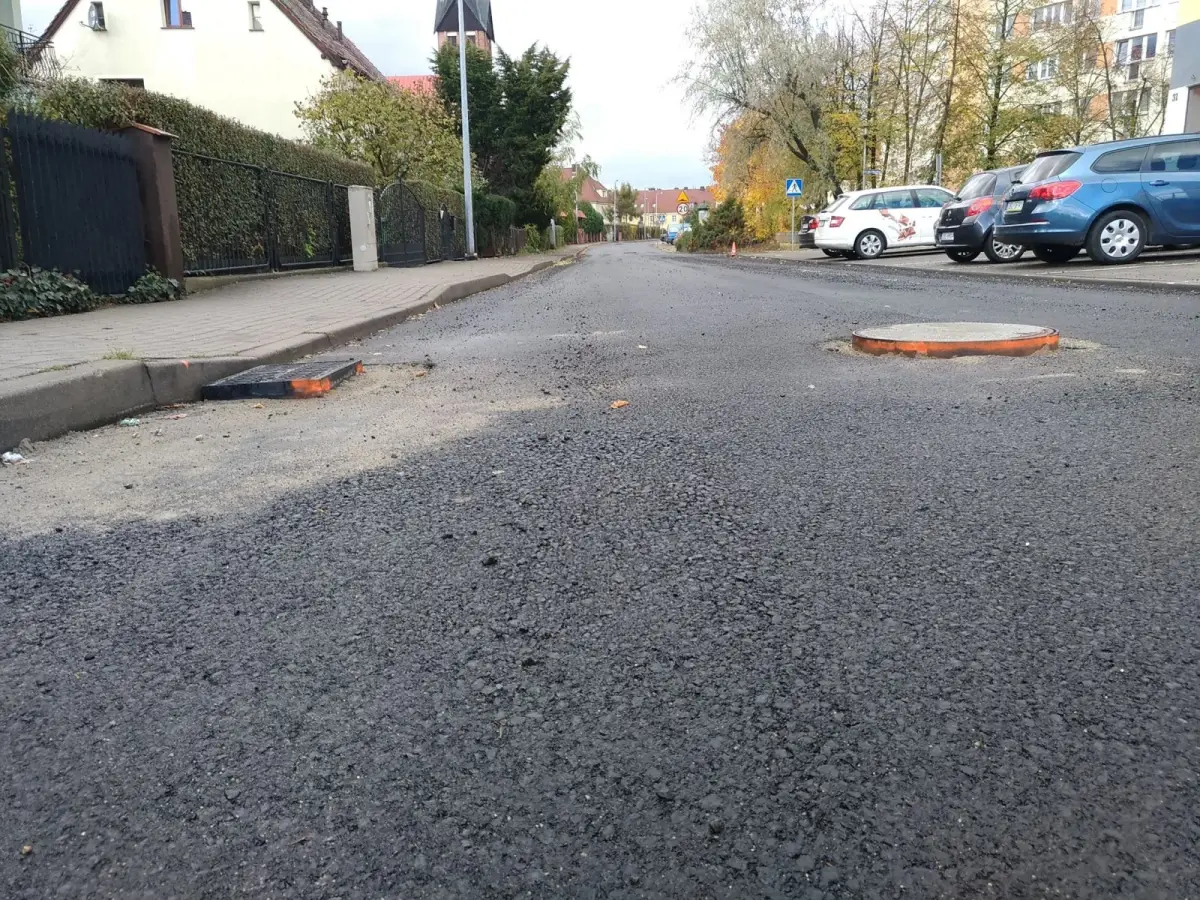 Remontowana ulica Łasicka w Bolesławcu
