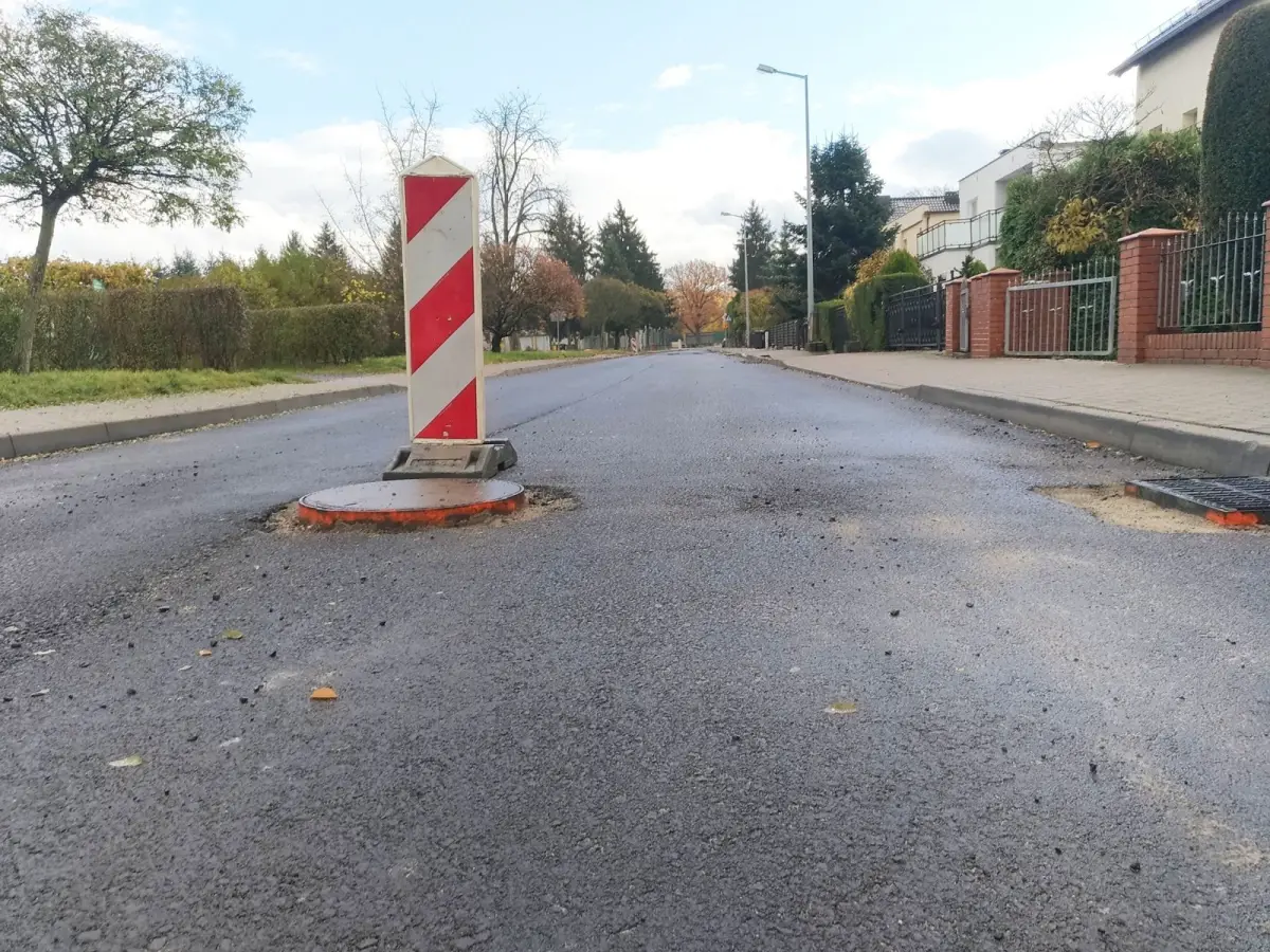 Remontowana ulica Łasicka w Bolesławcu