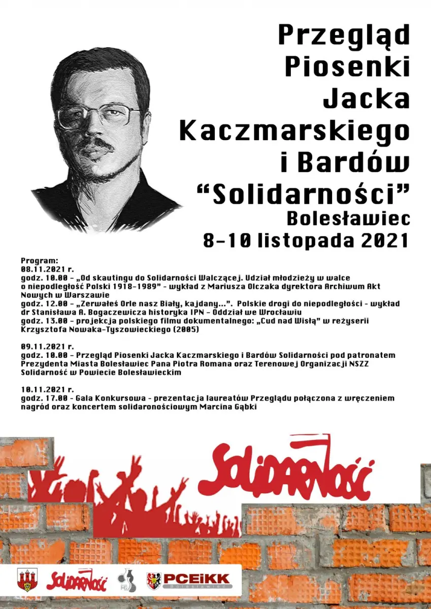 Plakat promujący przegląd piosenki