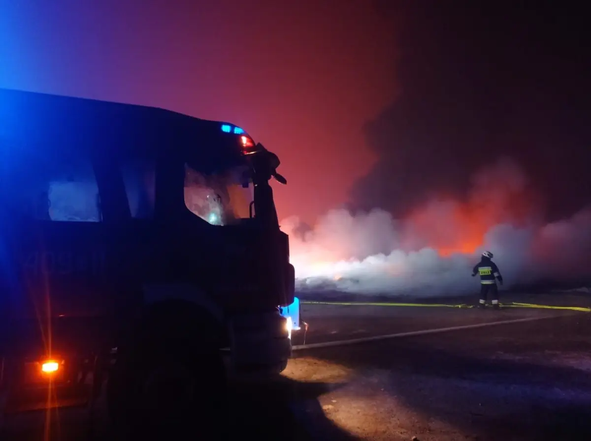 Pożar na strefie