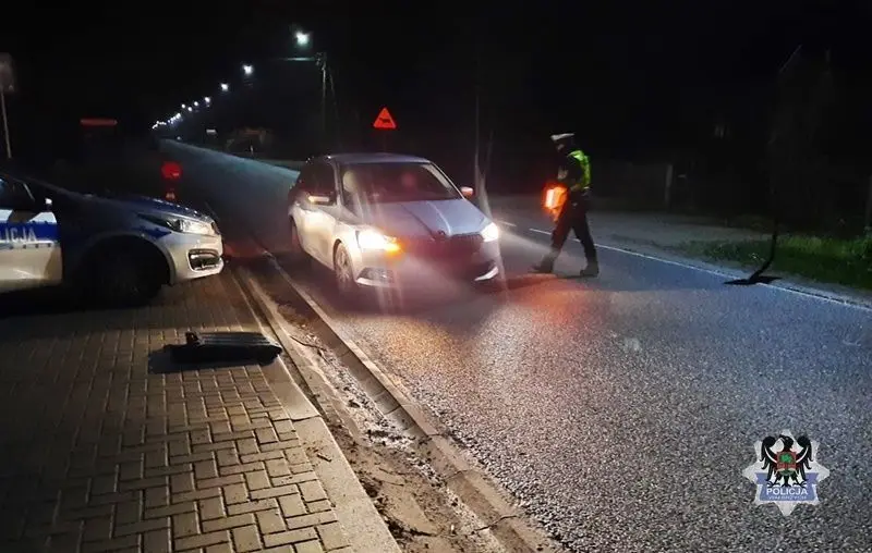 Policjanci na granicy z Białorusią