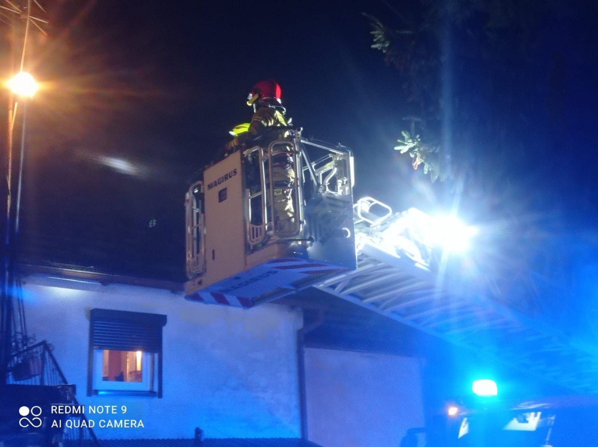 Pożar komina w Raciborowicach Górnych