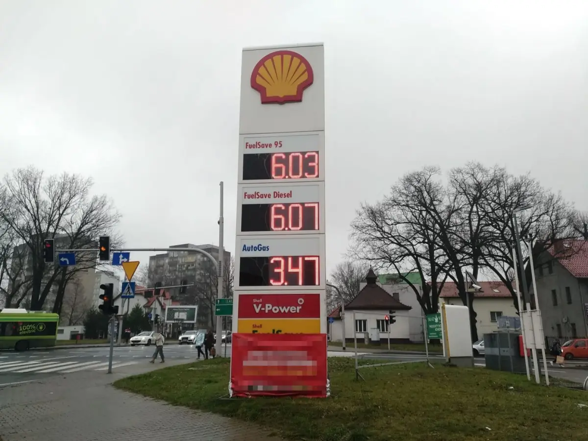 Ceny paliw na stacji Shell: przed i po