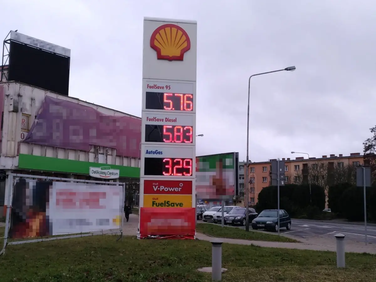 Ceny paliw na stacji Shell: przed i po