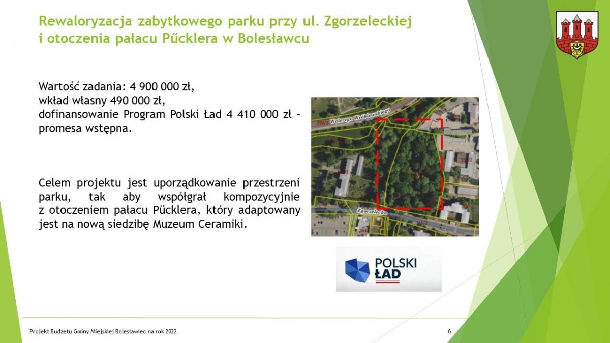 Prezentacja dotycząca budżetu Miasta Bolesławiec na ten rok