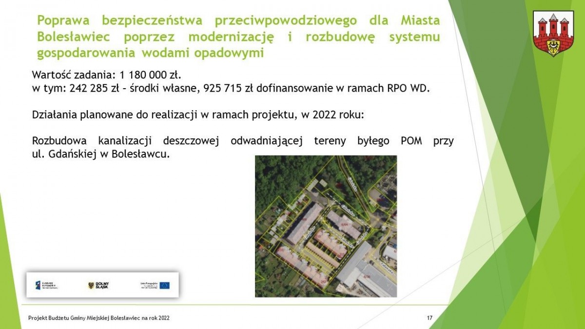Prezentacja dotycząca budżetu Miasta Bolesławiec na ten rok