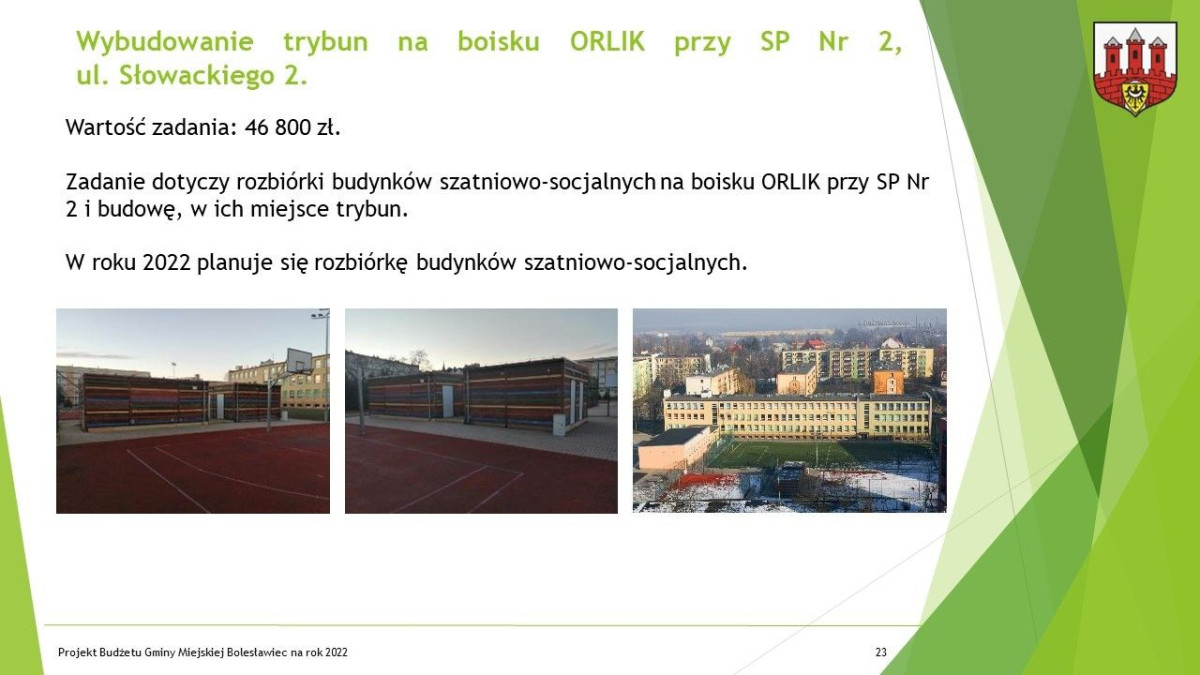 Prezentacja dotycząca budżetu Miasta Bolesławiec na ten rok