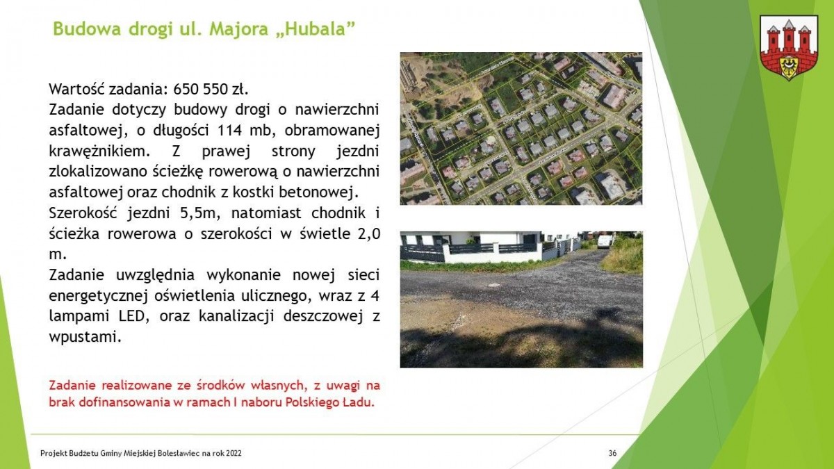 Prezentacja dotycząca budżetu Miasta Bolesławiec na ten rok