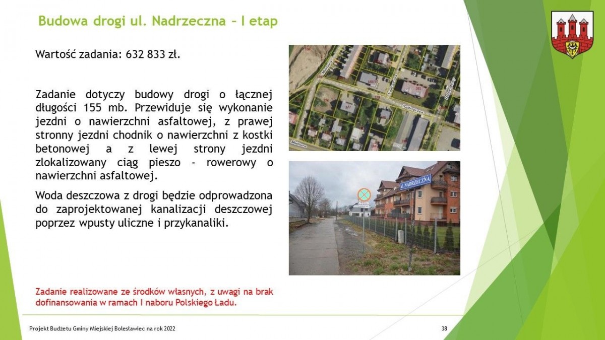 Prezentacja dotycząca budżetu Miasta Bolesławiec na ten rok